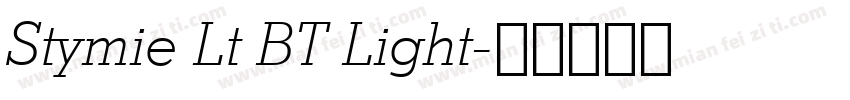 Stymie Lt BT Light字体转换
